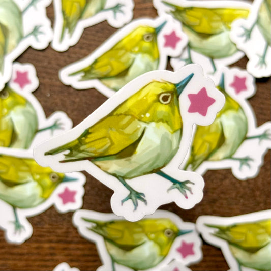 "Pollinator Power Bird" Vinyl Sticker