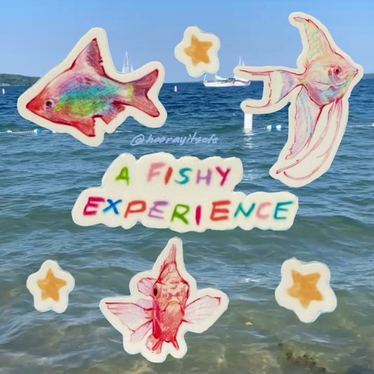 “A Fishy Experience” Vinyl Sticker Sheet
