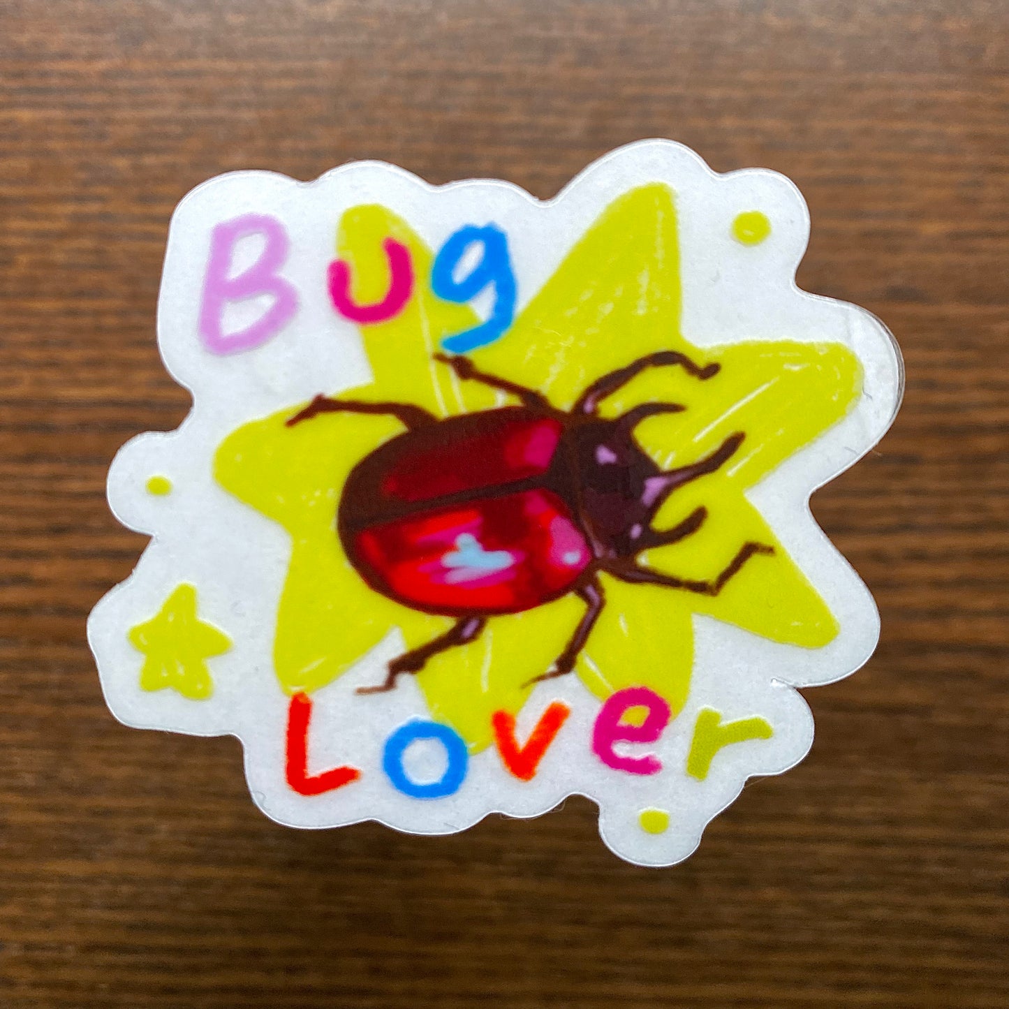"Beetle Lover" Clear Vinyl Sticker