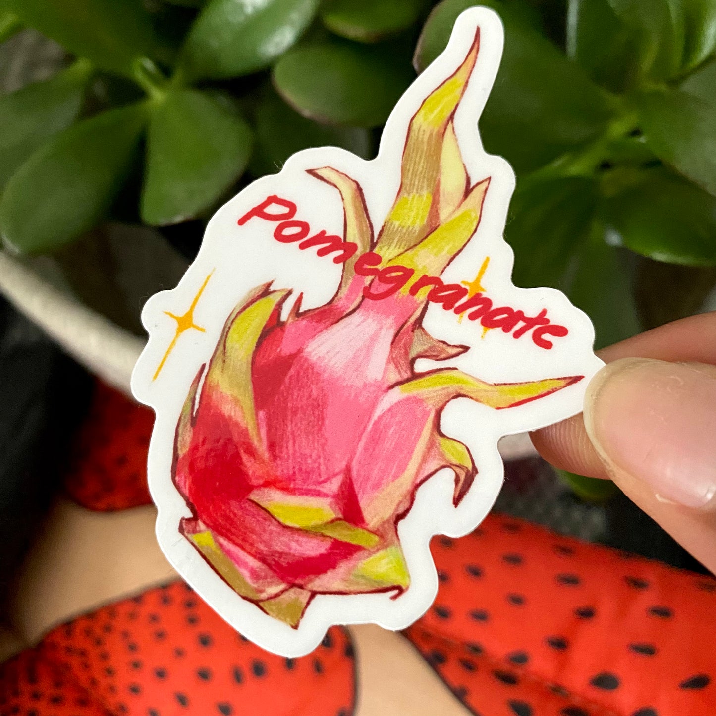 “Pomegranate.” Vinyl Sticker