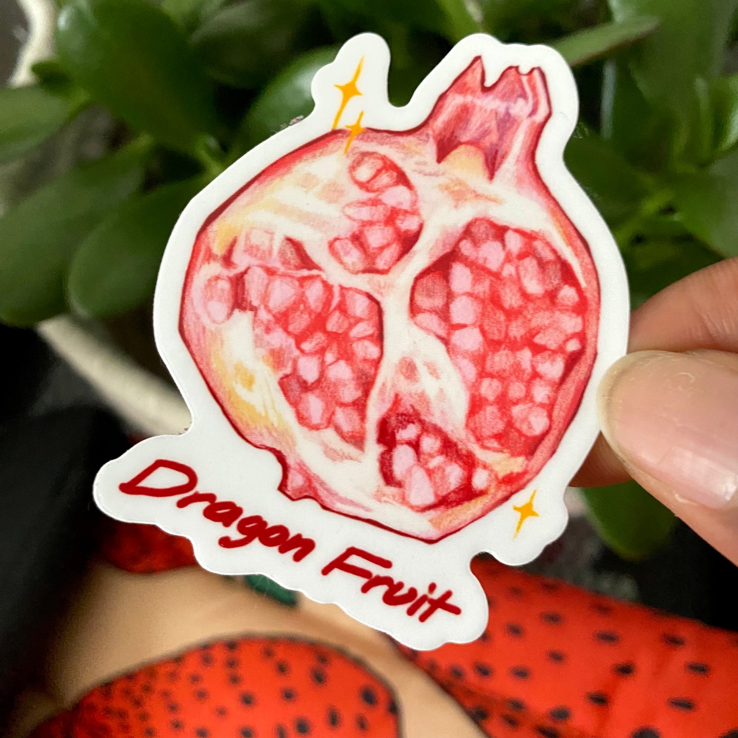 “Dragon Fruit.” Vinyl Sticker