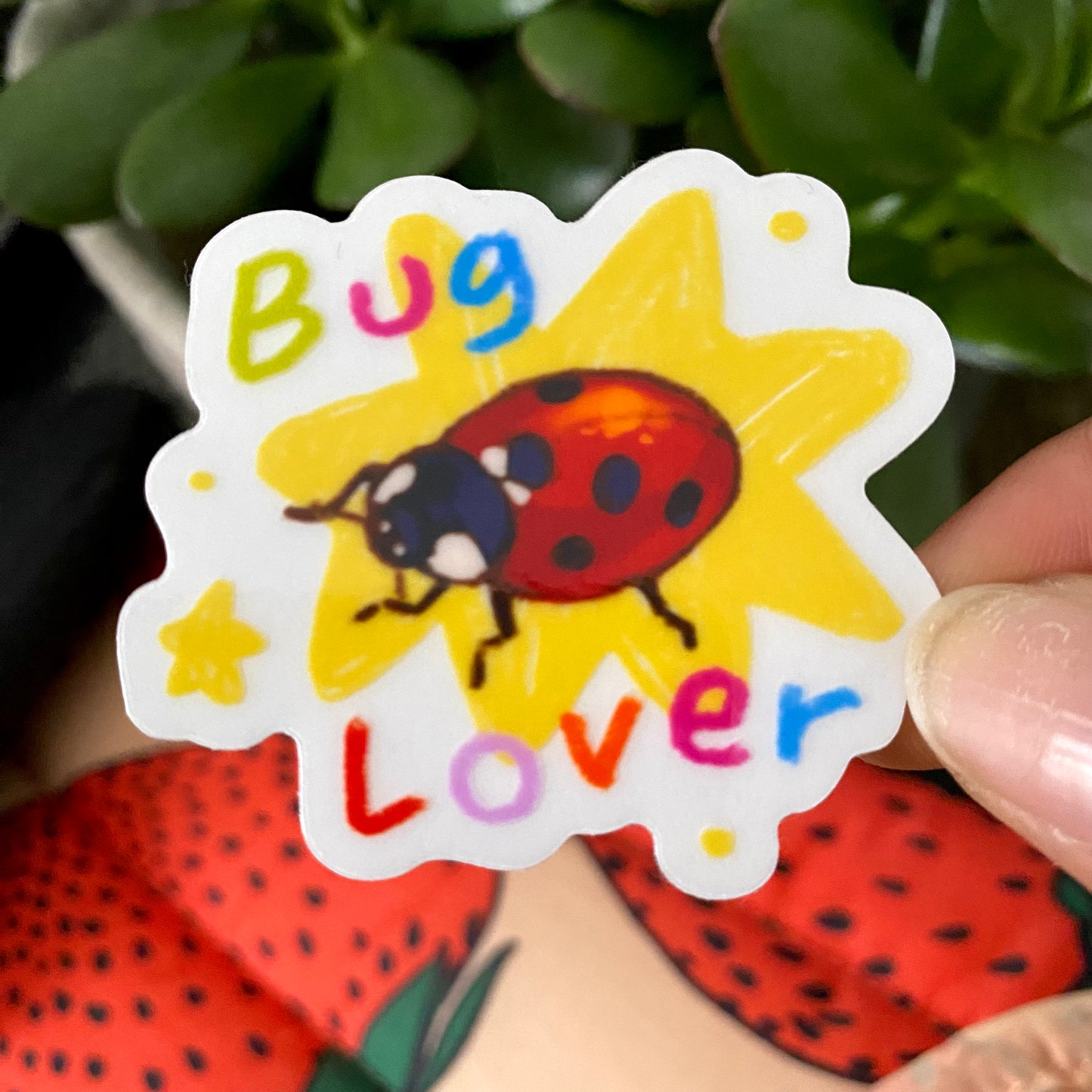 "Ladybug Lover" Clear Vinyl Sticker
