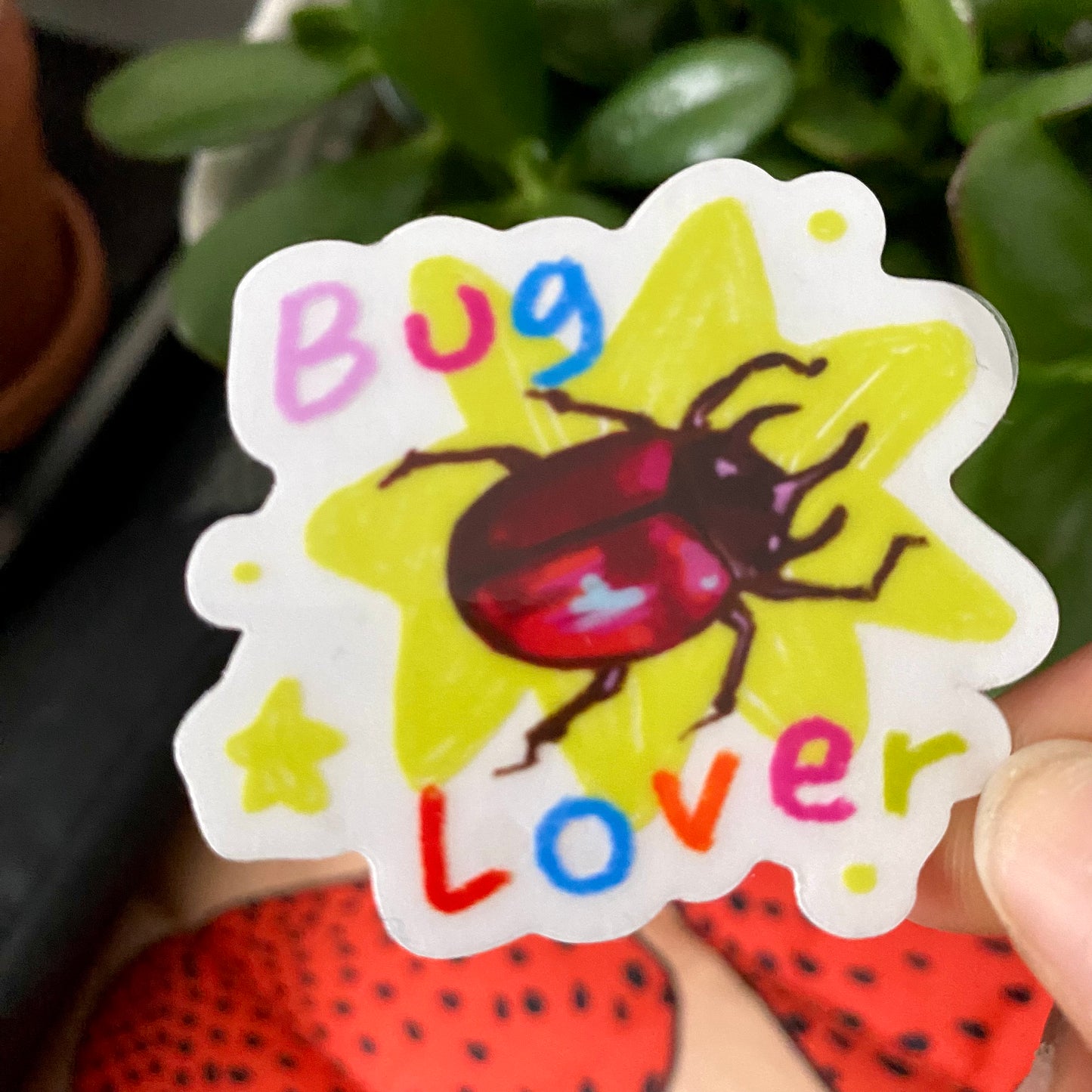 "Beetle Lover" Clear Vinyl Sticker