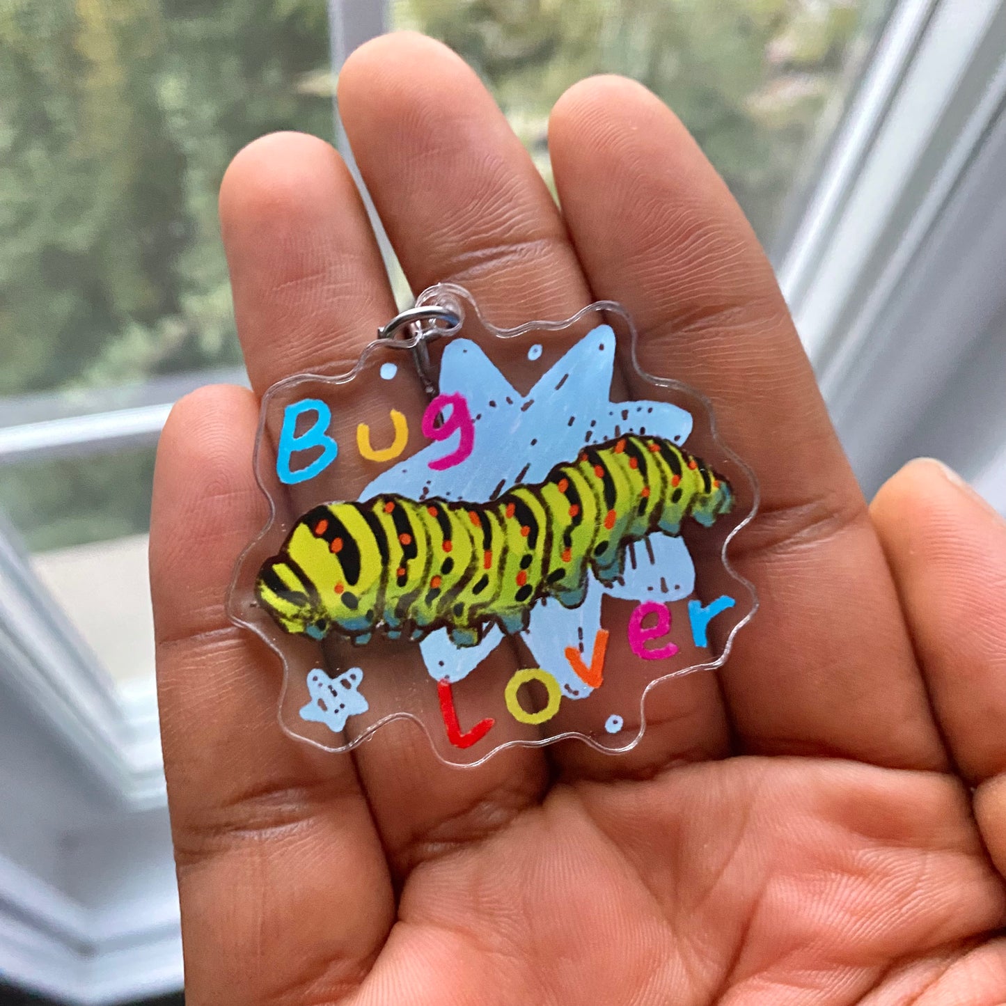 "Caterpillar Lover" Acrylic Keychain