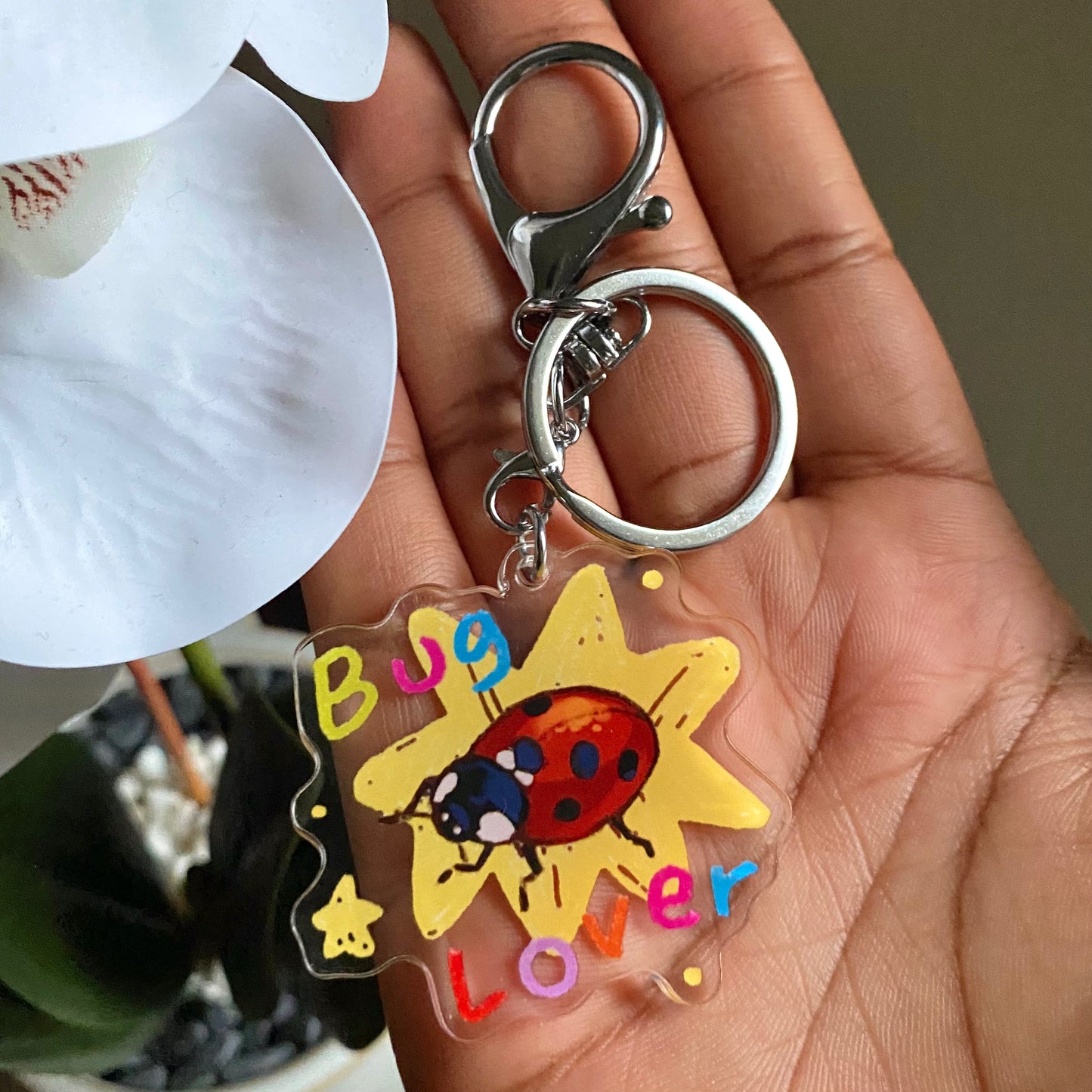 "Ladybug Lover" Acrylic Keychain