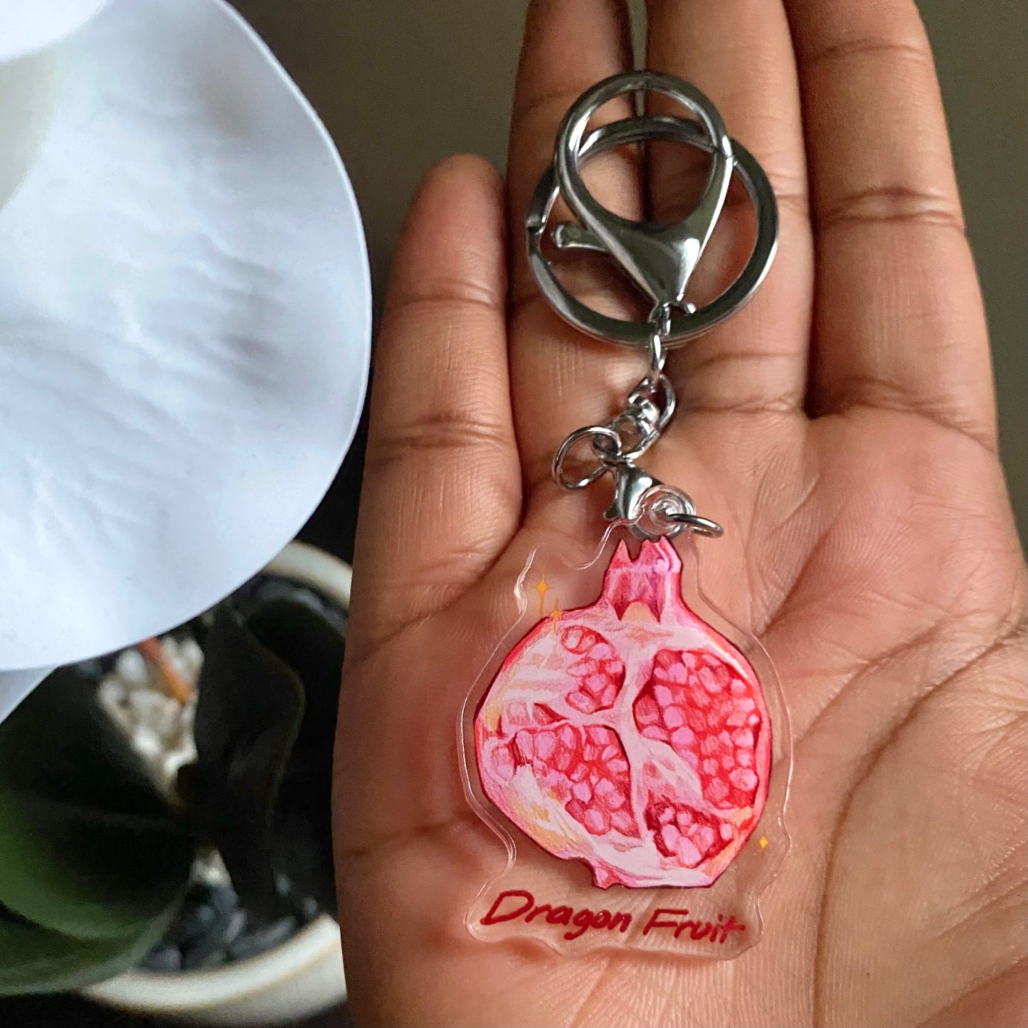 "Dragon Fruit" Acrylic Keychain