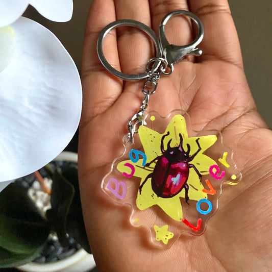 "Beetle Lover" Acrylic Keychain
