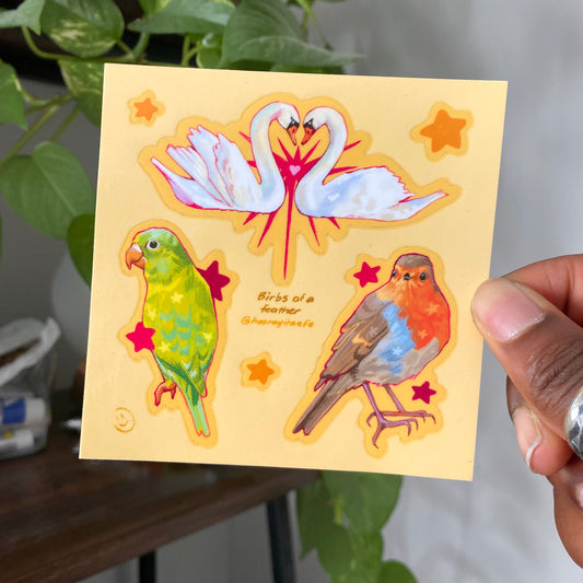 "Birbs of a Feather" Vinyl Sticker Sheet