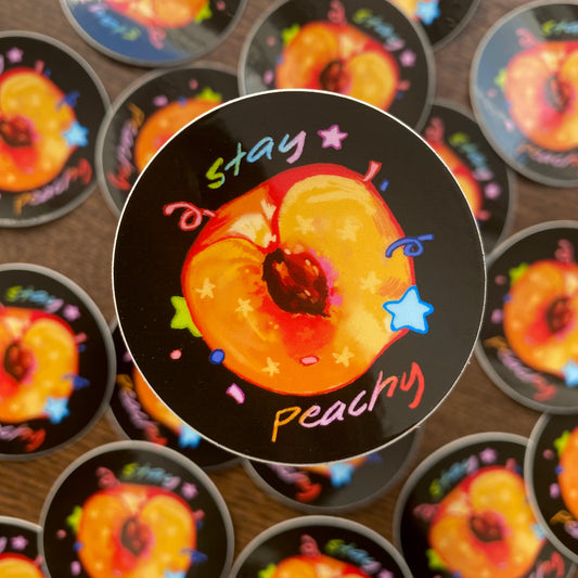 “Stay Peachy“ Vinyl Sticker
