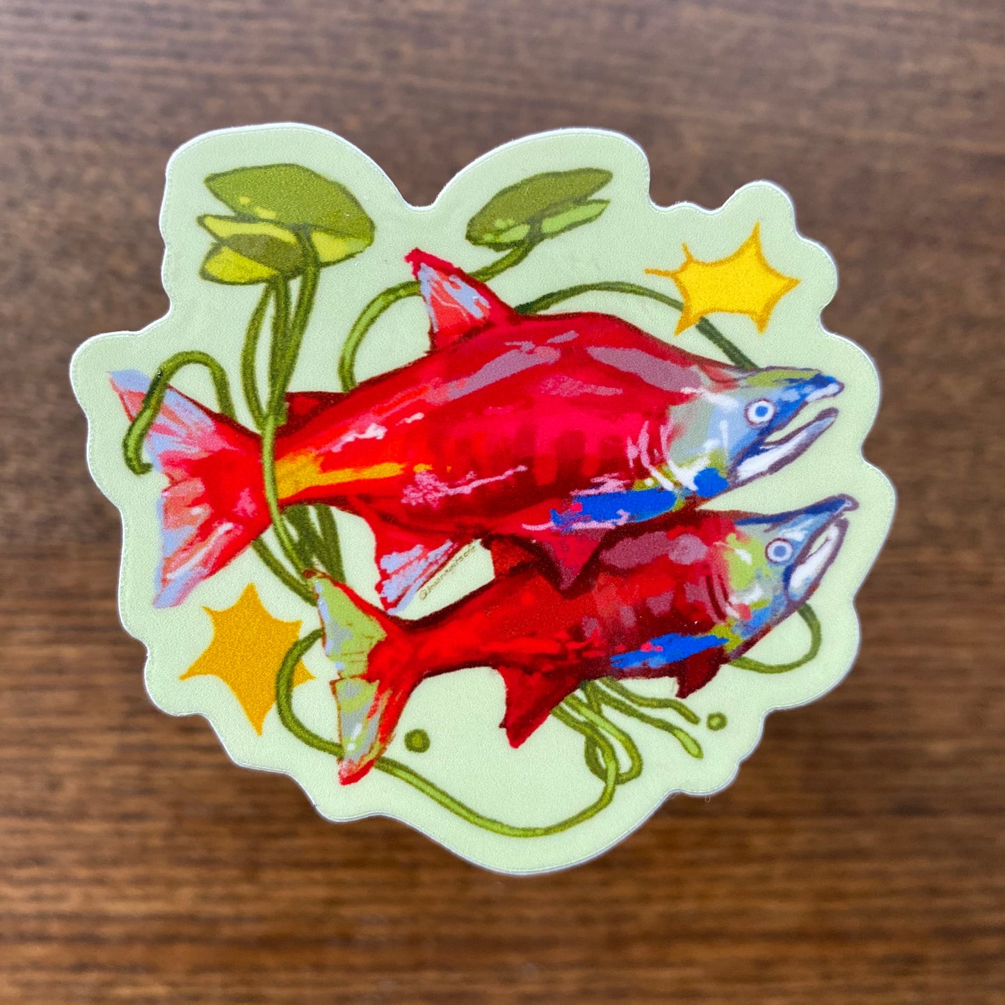 "Sockeye Salmon in the Stars" Vinyl Sticker