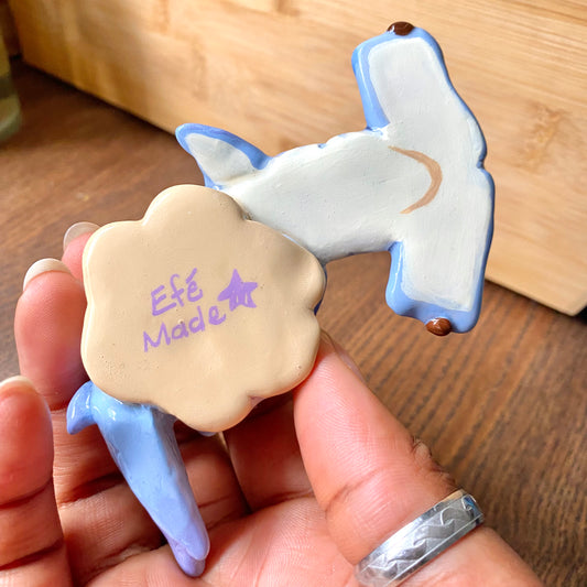 "Blueberry Shark" Polymer Clay Figurine