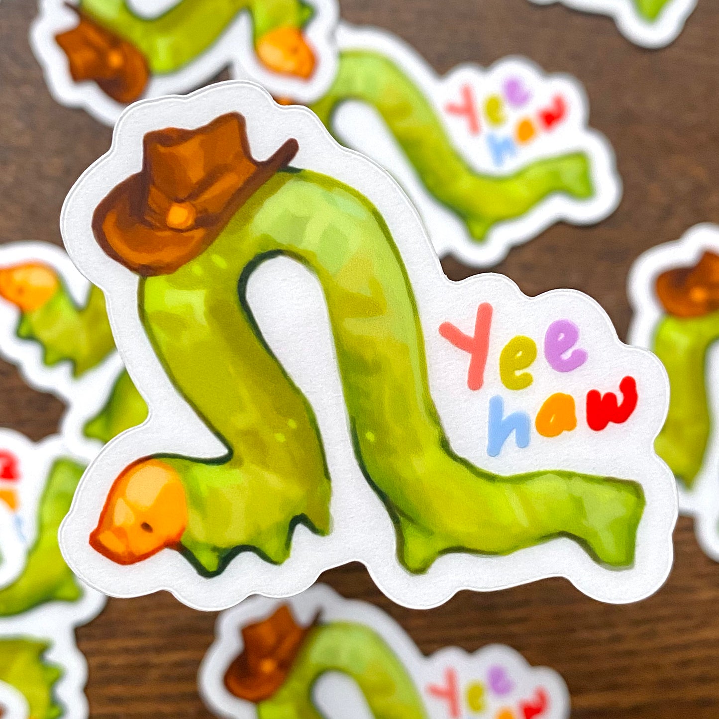 "1 Inch Yeehaw" Clear Vinyl Sticker