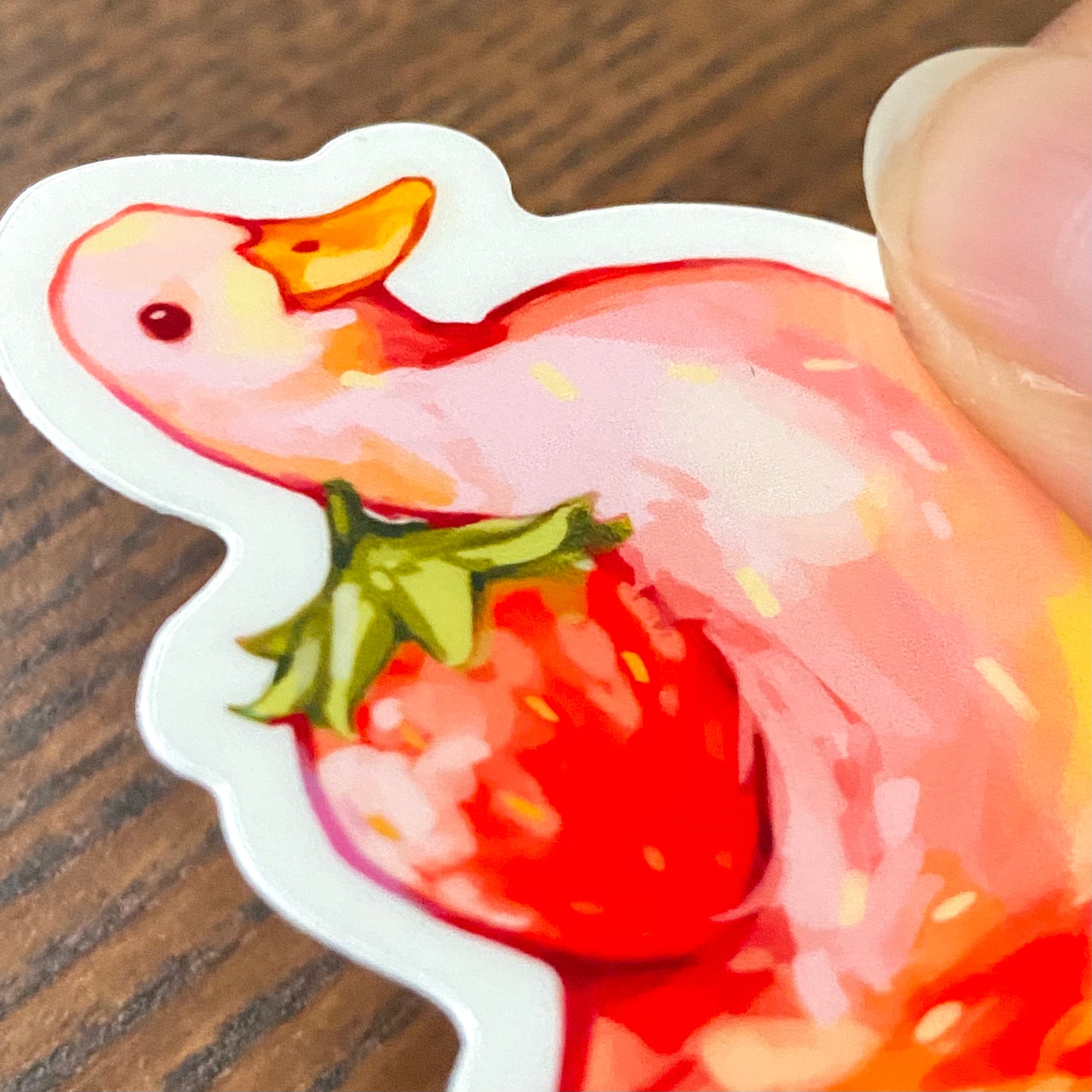 "Strawberry Duck" Vinyl Sticker