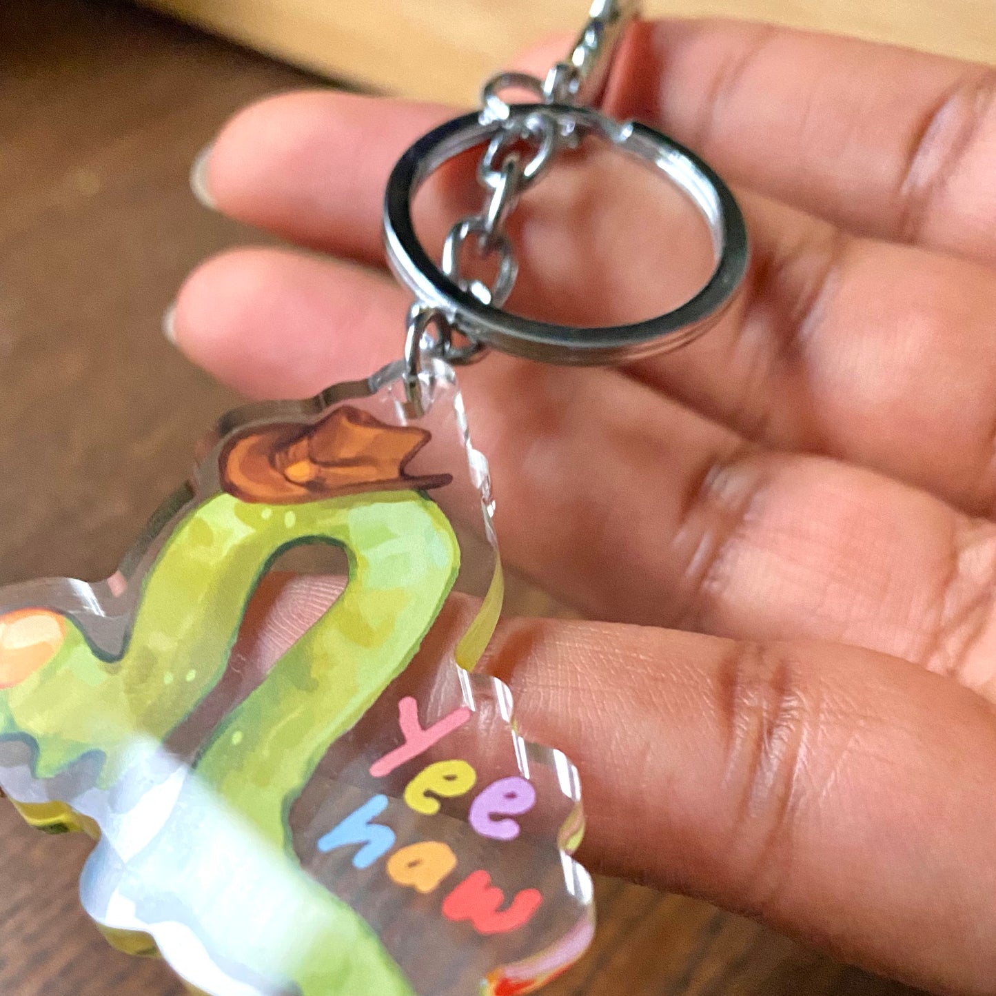 "1 Inch Yeehaw" Acrylic Keychain