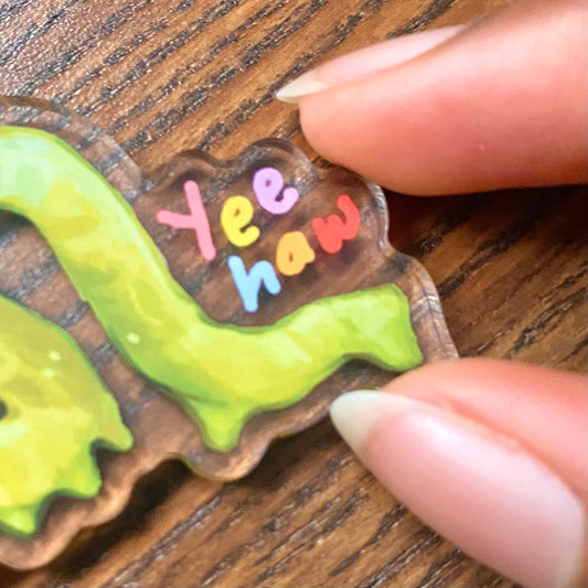 "1 Inch Yeehaw" Acrylic Keychain