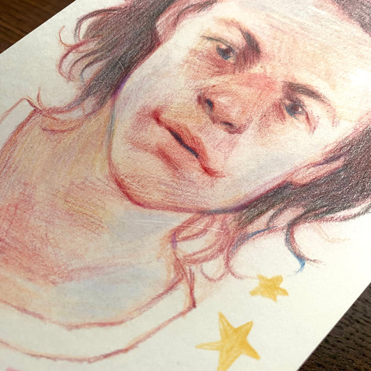 "Tomato Pink" Coloured Pencil Illustration (Original Artwork)