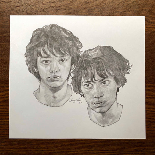 "Rodrick (?) and Rodrick" Pencil Illustration (Original Artwork)