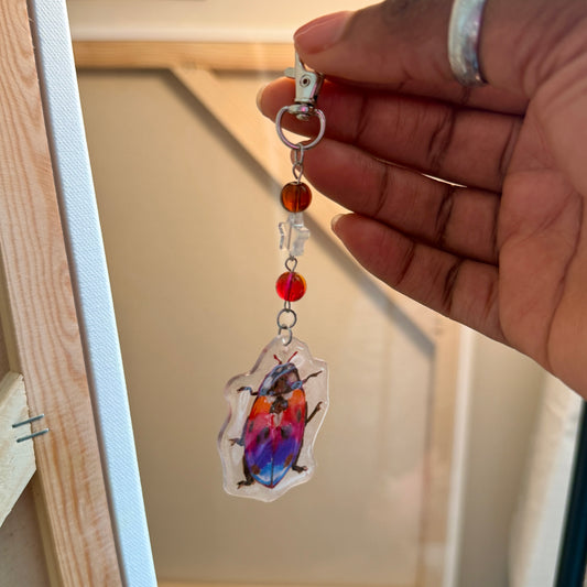Handmade Beaded Insect Keychains