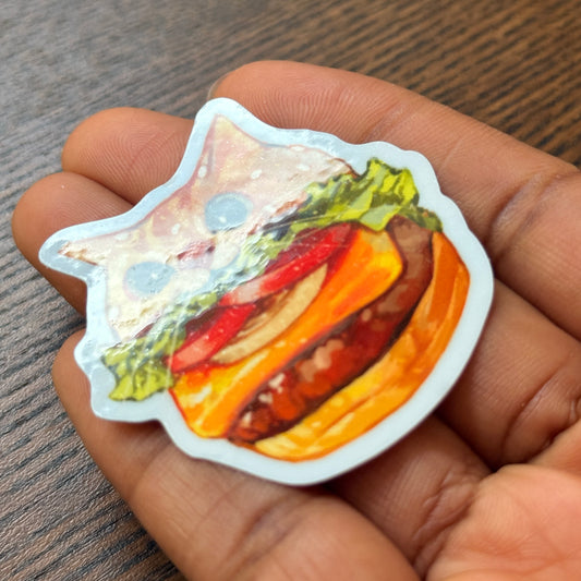 "Cat Hampurrger" Vinyl Sticker