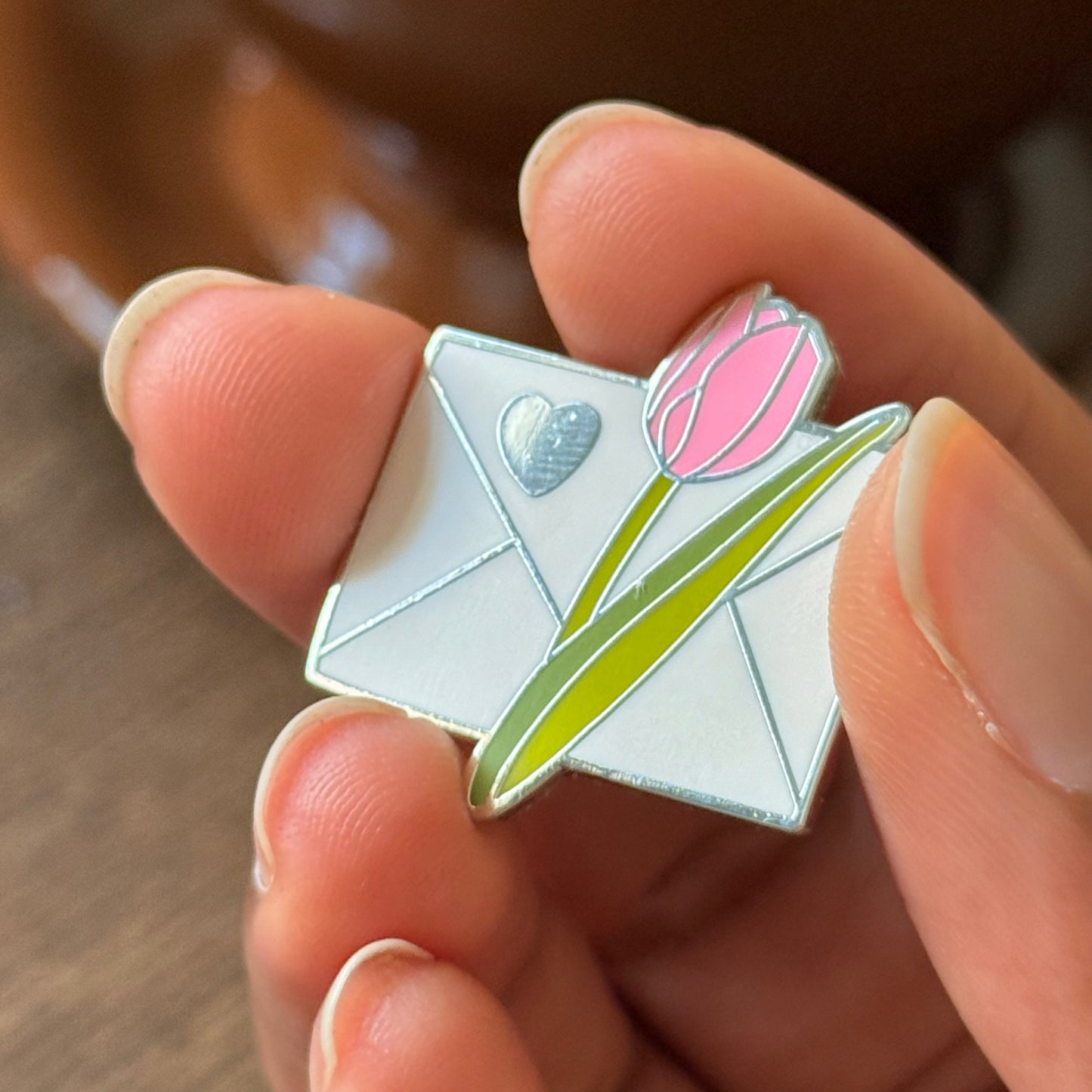 "Tulip Love Letter" Enamel Pin