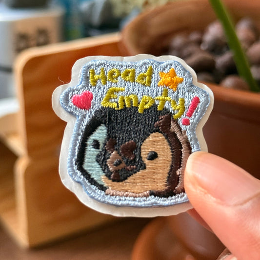 "Head Empty" Embroidered Patch