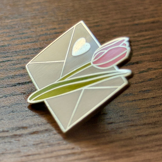 "Tulip Love Letter" Enamel Pin