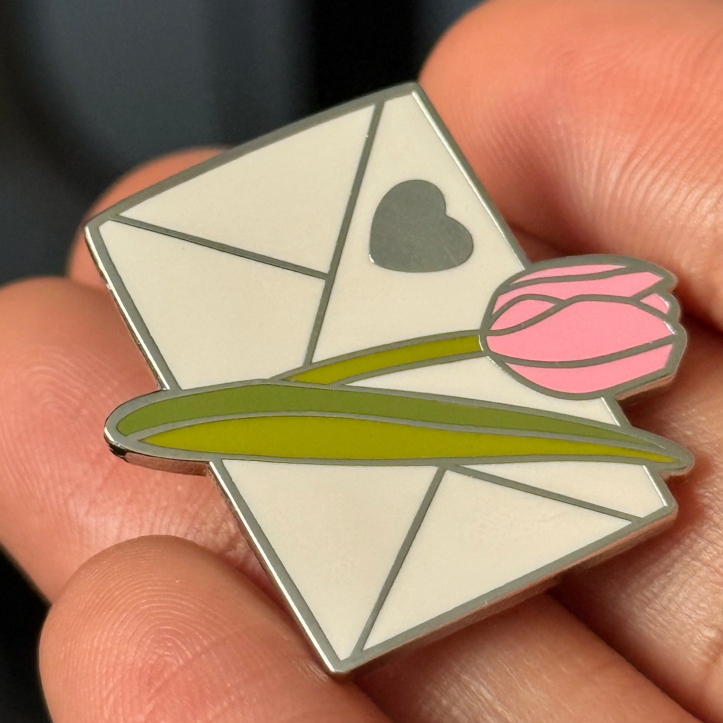 "Tulip Love Letter" Enamel Pin