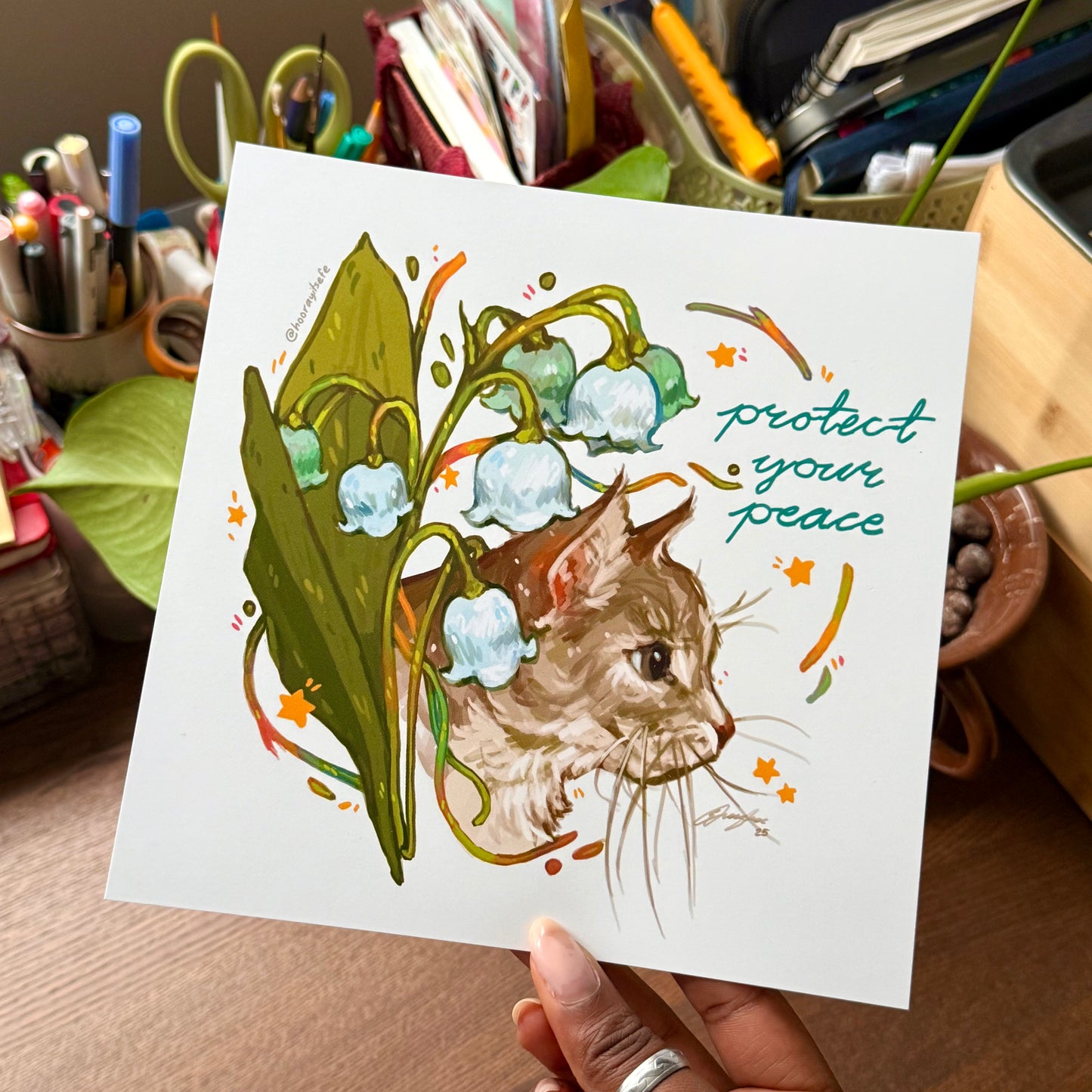 "Potato Protect Your Peace" Art Print