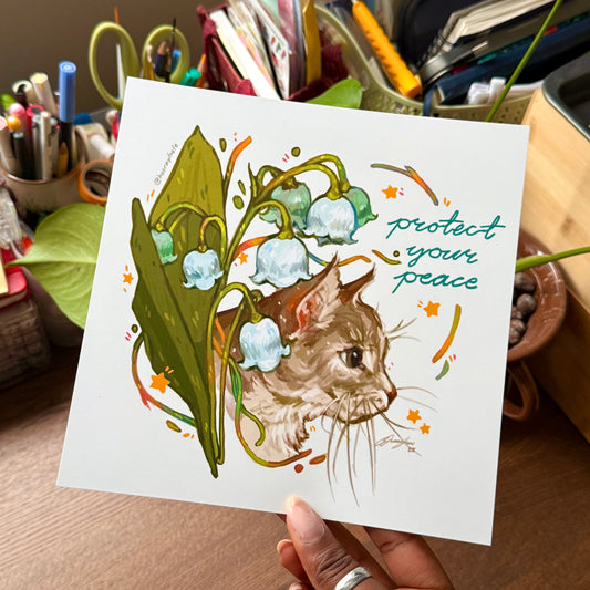 "Potato Protect Your Peace" Art Print