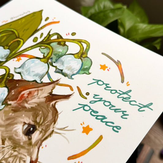 "Potato Protect Your Peace" Art Print