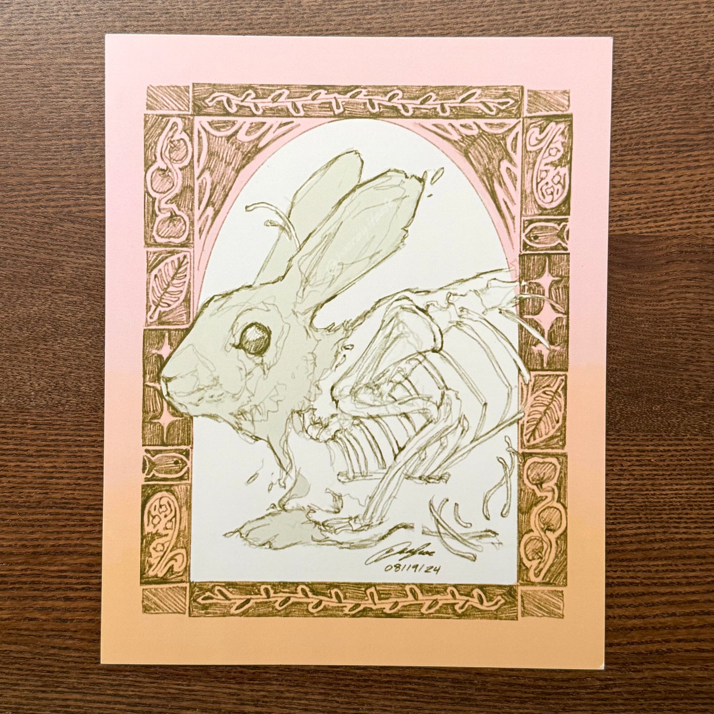 "Bunny Bones" Art Print
