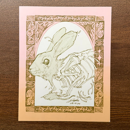 "Bunny Bones" Art Print