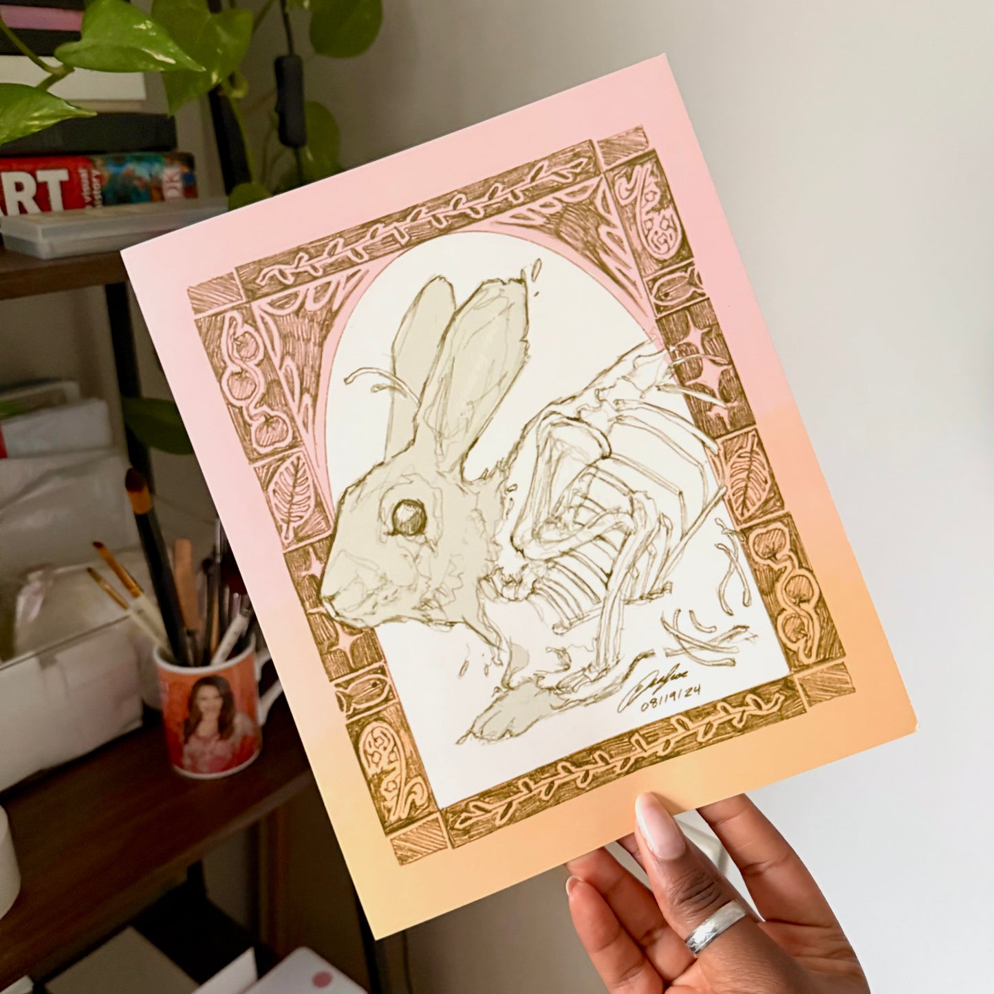 "Bunny Bones" Art Print