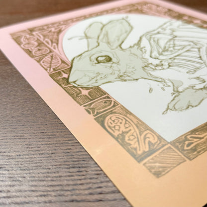 "Bunny Bones" Art Print