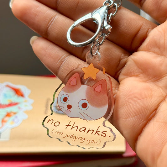 "No Thanks." Acrylic Keychain