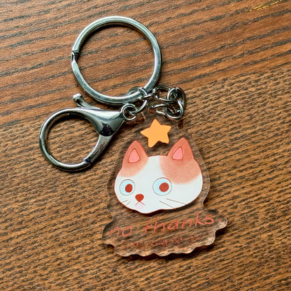 "No Thanks." Acrylic Keychain