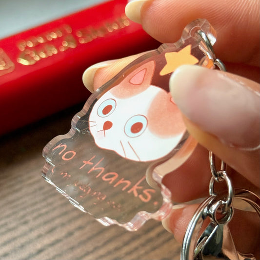 "No Thanks." Acrylic Keychain