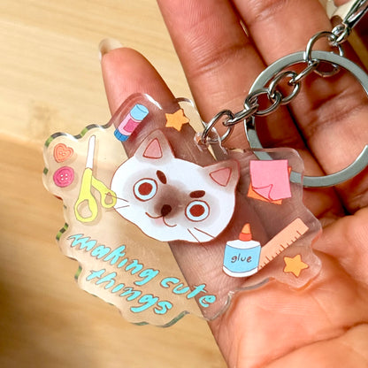 "Making Cute Things" Acrylic Keychain