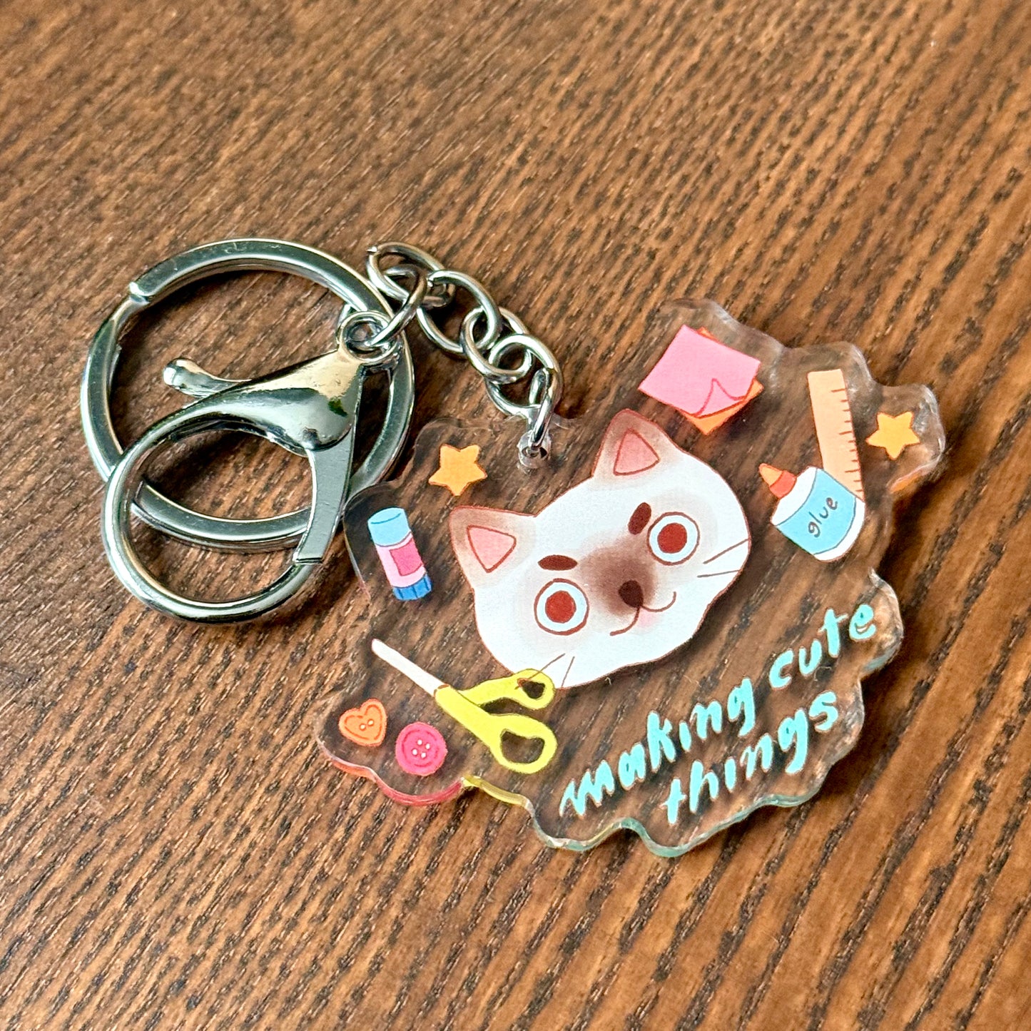 "Making Cute Things" Acrylic Keychain