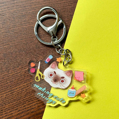 "Making Cute Things" Acrylic Keychain