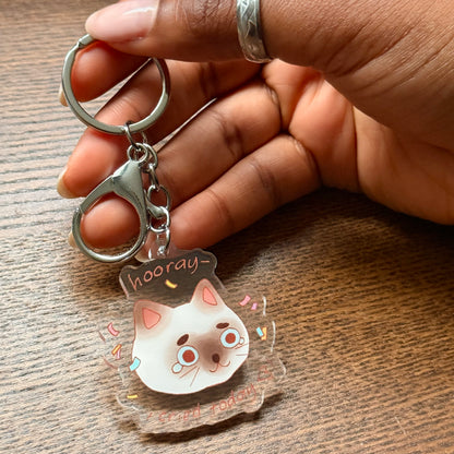 "Hooray I Cried Today" Acrylic Keychain