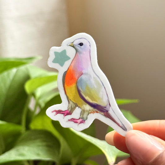 "Pollinator Power Pigeon" Vinyl Sticker