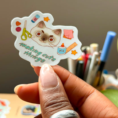 "Making Cute Things" Vinyl Sticker