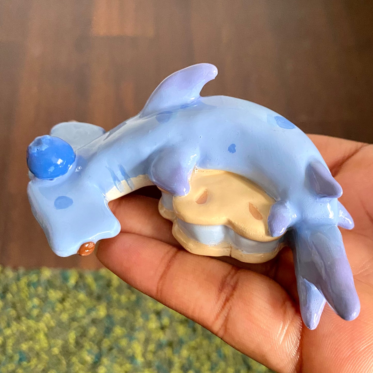 "Blueberry Shark" Polymer Clay Figurine