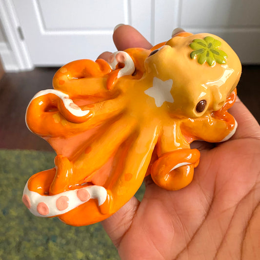 "Octo of Luck" Polymer Clay Figurine