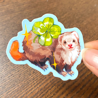 "Lucky Ferret" Vinyl Sticker