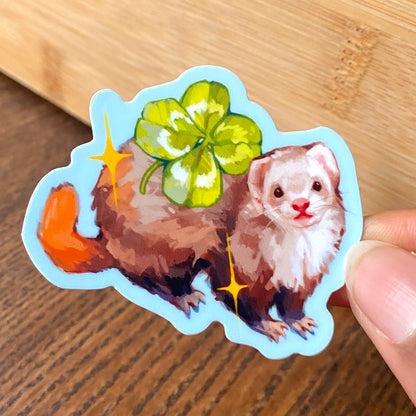 "Lucky Ferret" Vinyl Sticker