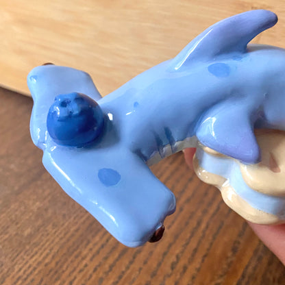 "Blueberry Shark" Polymer Clay Figurine