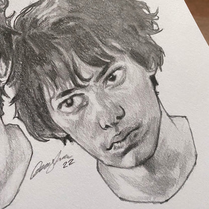 "Rodrick (?) and Rodrick" Pencil Illustration (Original Artwork)