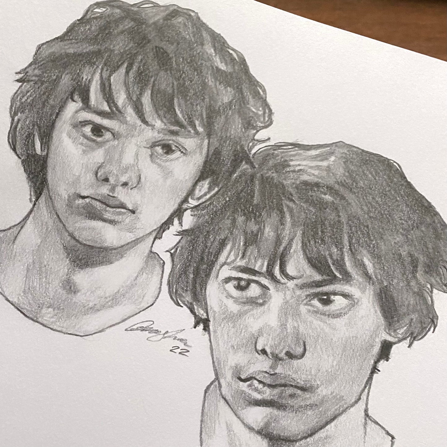 "Rodrick (?) and Rodrick" Pencil Illustration (Original Artwork)